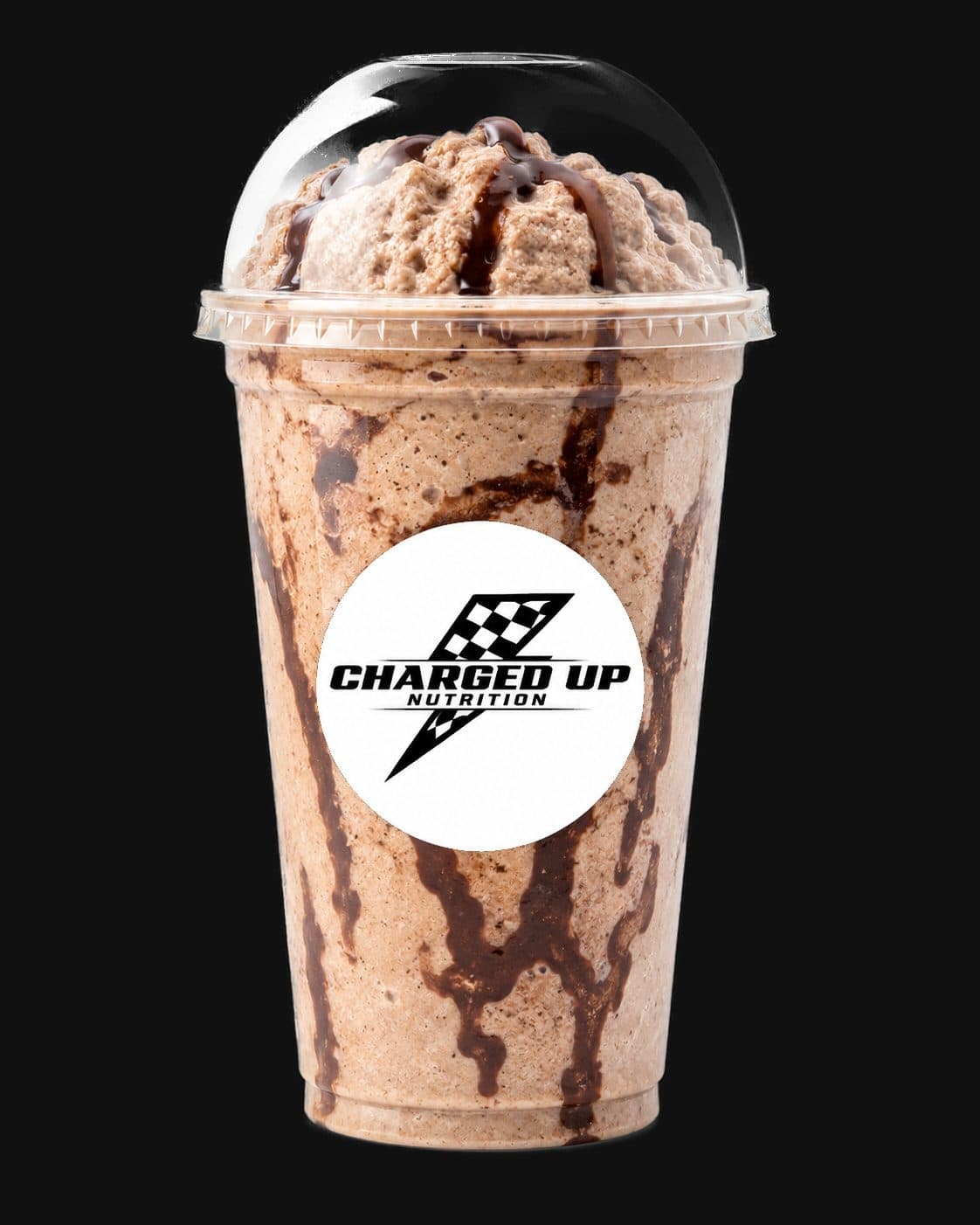 Brownie Batter in a Charged Up cup
