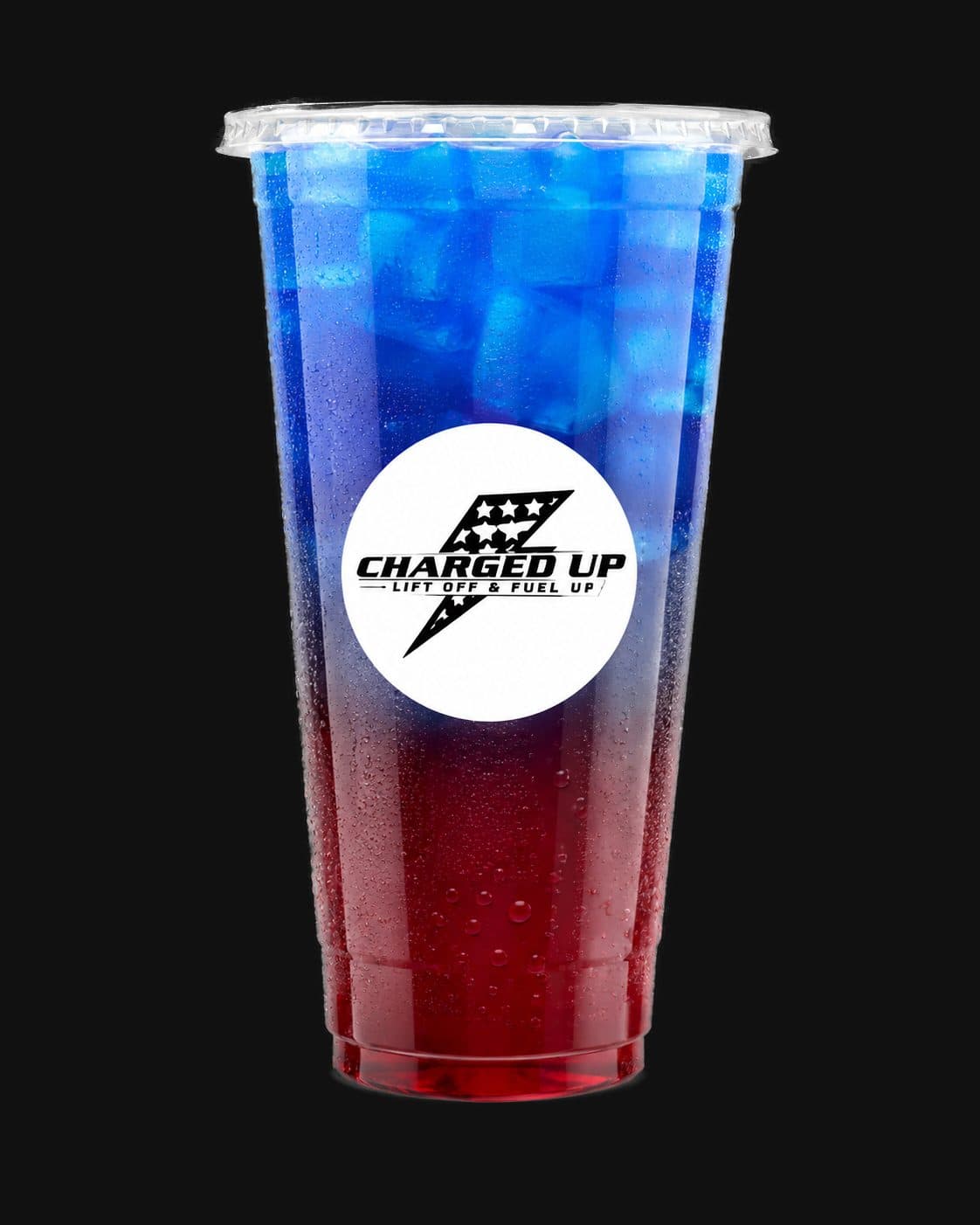 Captain America in a Charged Up cup