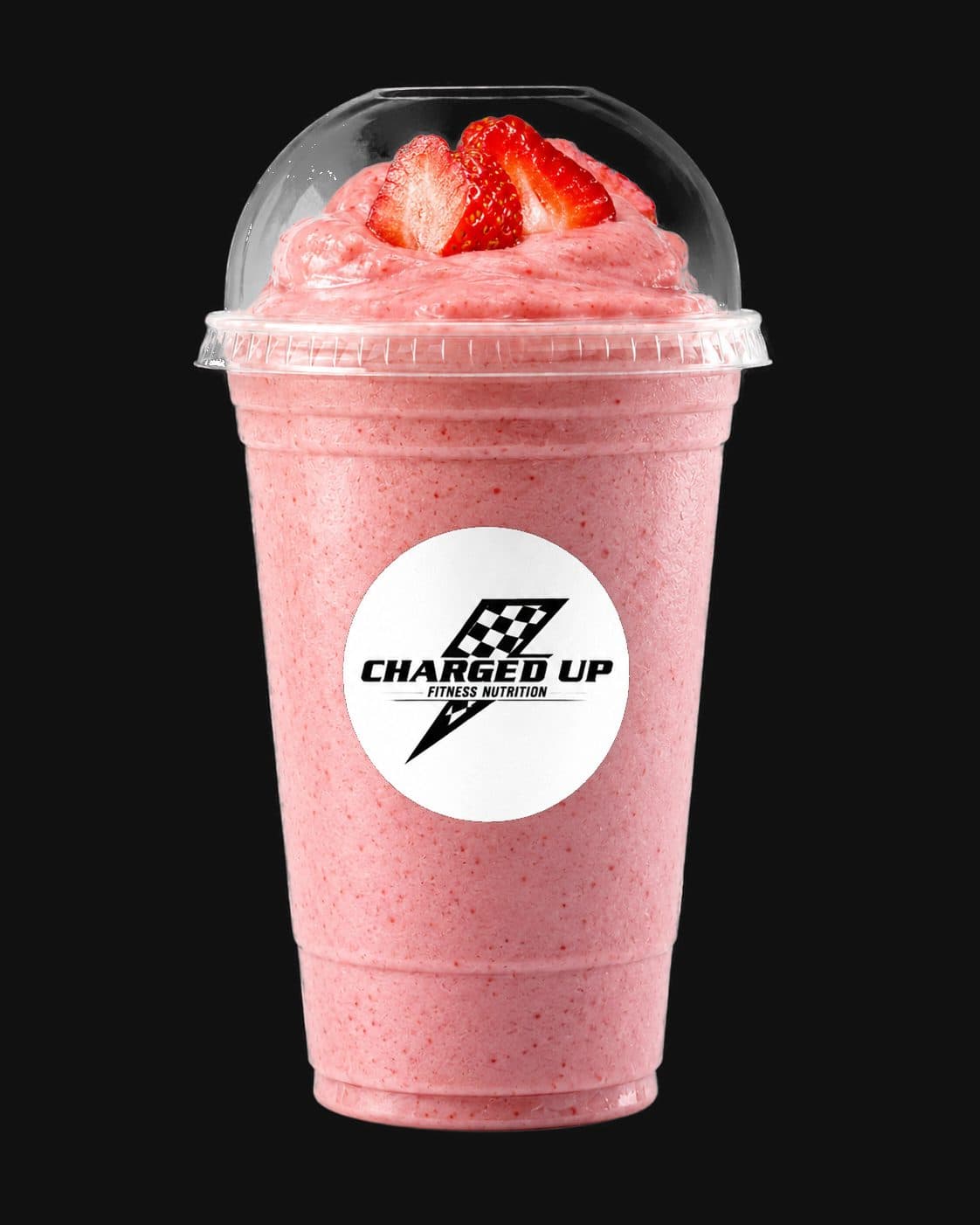 Strawberry Banana in a Charged Up cup